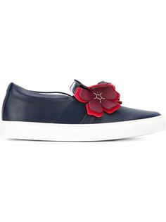 кеды-слипон с цветочной аппликацией  Lanvin