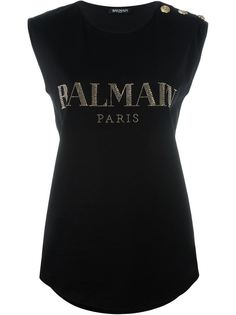 майка с логотипом  Balmain