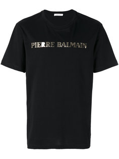 футболка с принтом с логотипом Pierre Balmain