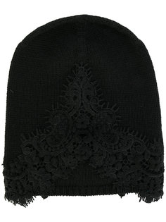 lace insert knitted beanie Ermanno Scervino
