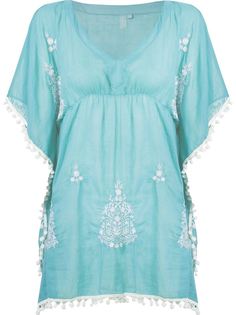 v-neck embroidered kaftan Sub