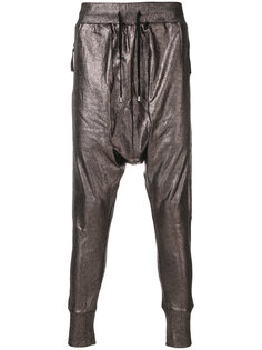 foiled drop-crotch trousers Unconditional