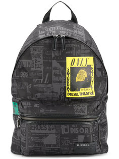 retro print backpack Diesel