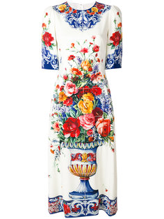 платье с принтом Majolica Dolce & Gabbana