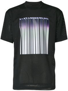 сетчатая футболка со штрих кодом Alexander Wang