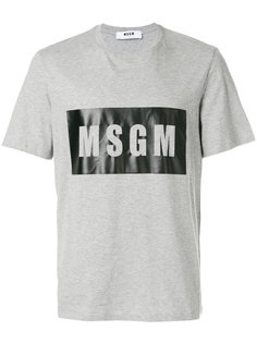 футболка с принтом логотипа MSGM