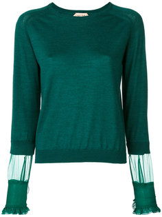 джемпер с тюлевыми вставками Nº21