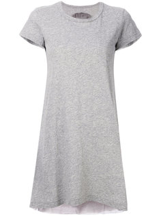 платье-футболка с контрастной вставкой  Sacai
