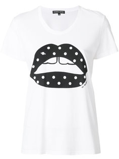футболка с принтом губ в горошек Markus Lupfer