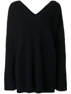 свободный свитер в рубчик с V-образным вырезом  Stella McCartney