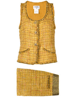 твидовый комплект с юбкой Chanel Vintage