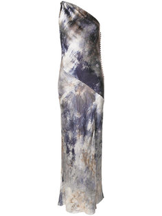 платье на одно плечо с принтом Christian Dior Vintage