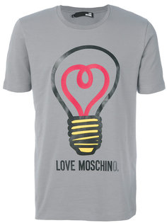футболка с принтом лампочки Love Moschino