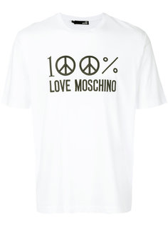 футболка с принтом 100% Love Moschino