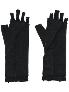 перчатки без пальцев с эффектом потертости Thom Krom