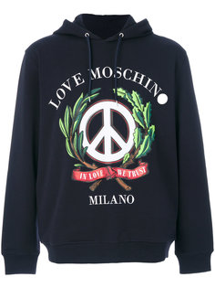 толстовка с капюшоном с принтом We Trust Love Moschino