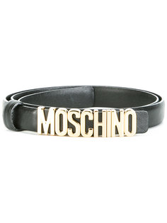 узкий ремень с логотипом Moschino