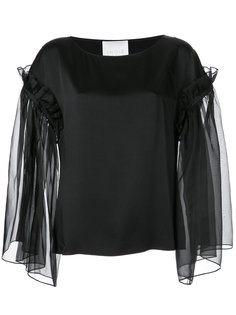 sheer ruffle sleeve dress Ingie Paris