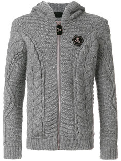 cable knit zipped hoodie Philipp Plein