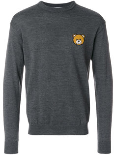 свитер с нашивкой-медведем Moschino