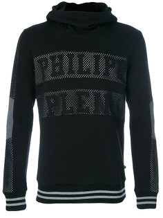 mesh lettered hoodie Philipp Plein