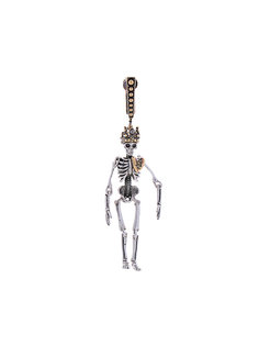 king skeleton earring Alexander McQueen