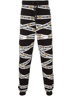 брюки с принтом логотипа  Moschino