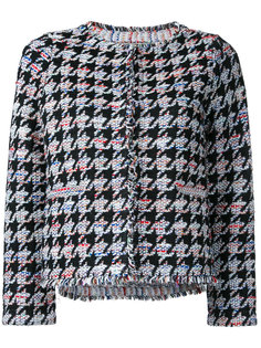 houndstooth pattern tweed jacket  Coohem