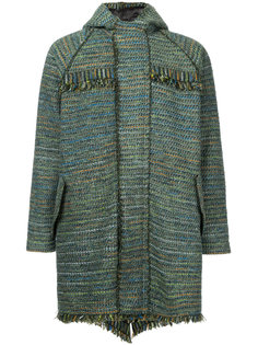 tweed hooded coat Coohem