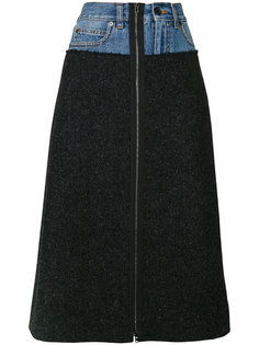 юбка А-силуэта с джинсовым поясом Maison Margiela