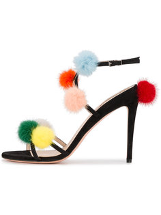 босоножки с помпонами Fendi