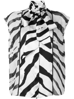 блузка с зебровым принтом Lanvin