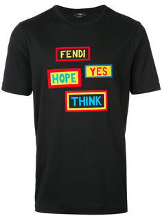 футболка с нашивками Fendi