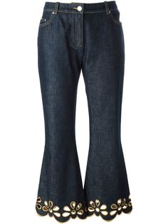 джинсы с вышивкой  Céline Vintage