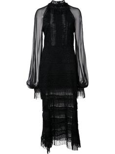 кружевное платье с прозрачными рукавами Jonathan Simkhai