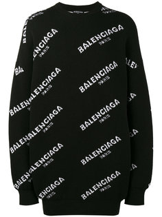 толстовка с принтом логотипа Balenciaga
