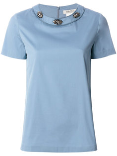 топ с отделкой на воротнике  S Max Mara