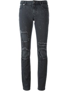 джинсы с рваными деталями   Givenchy