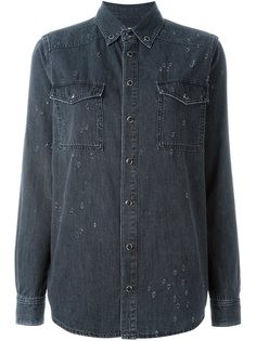 джинсовая рубашка с рваными деталями Givenchy