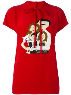футболка с аппликацией Family Dolce & Gabbana