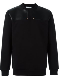 толстовка с кожаными панелями Givenchy