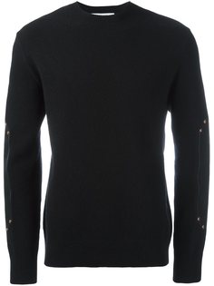 свитер с кожаными панелями Givenchy