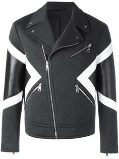 байкерская куртка с панельным дизайном Neil Barrett