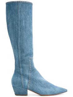 джинсовые высокие сапоги  Ermanno Scervino