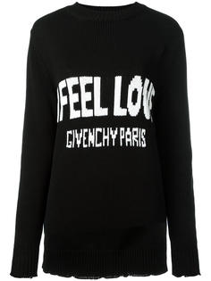 трикотажный джемпер с принтом Love Givenchy