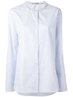 рубашка в полоску с декорированным вырезом Ermanno Scervino