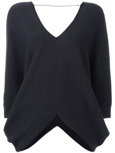 джемпер в рубчик с V-образным вырезом Brunello Cucinelli