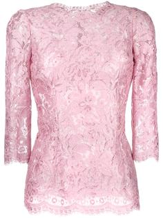 блузка с цветочным кружевом Dolce & Gabbana