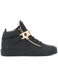 хайтопы с лолотистыми деталями  Giuseppe Zanotti Design