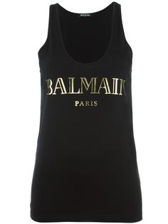 майка с логотипом бренда Balmain